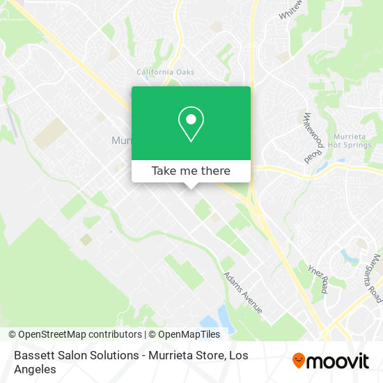 Bassett Salon Solutions - Murrieta Store map