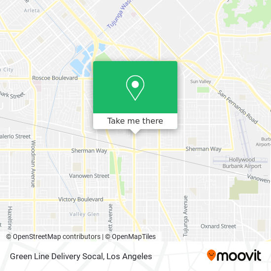 Mapa de Green Line Delivery Socal