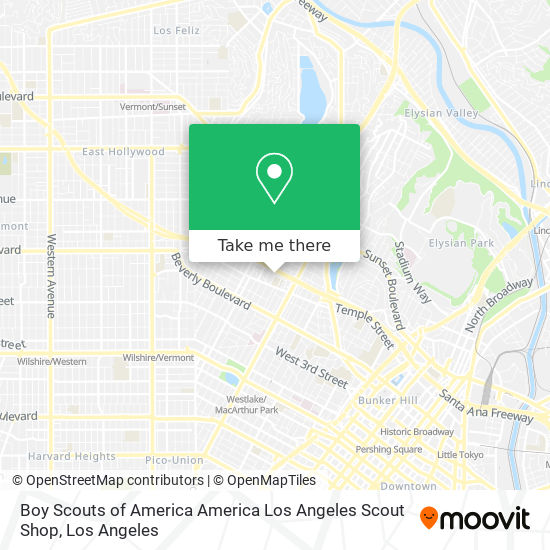 Mapa de Boy Scouts of America America Los Angeles Scout Shop