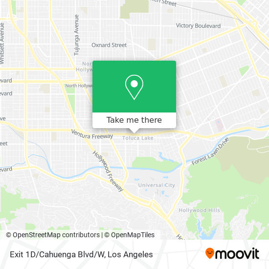 Exit 1D/Cahuenga Blvd/W map