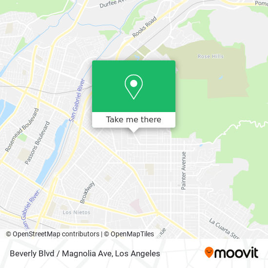 Mapa de Beverly Blvd / Magnolia Ave