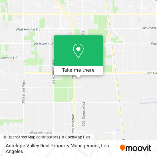 Antelope Valley Real Property Management map