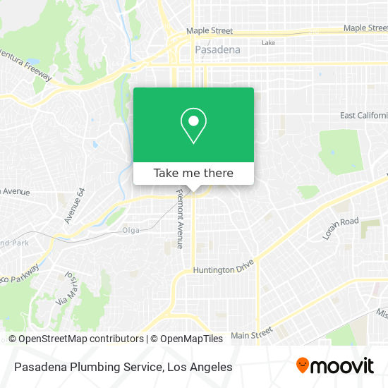 Mapa de Pasadena Plumbing Service