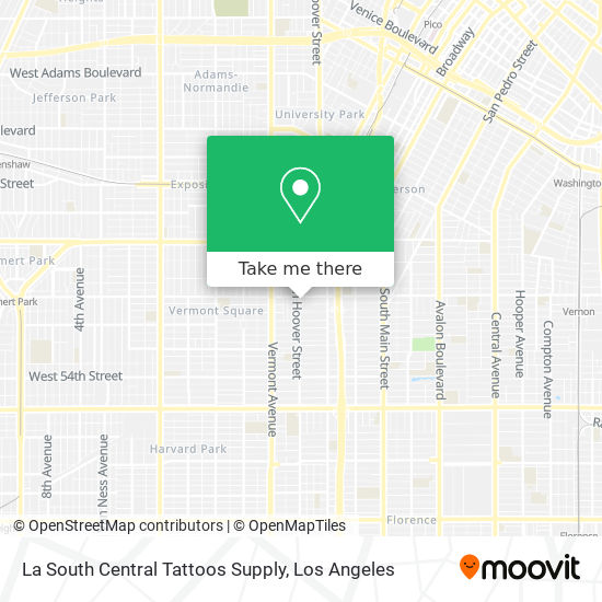 Mapa de La South Central Tattoos Supply