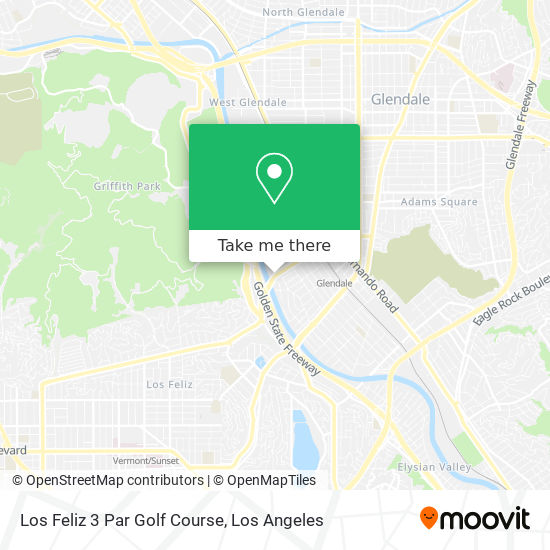 Los Feliz 3 Par Golf Course map