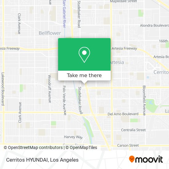 Cerritos HYUNDAI map