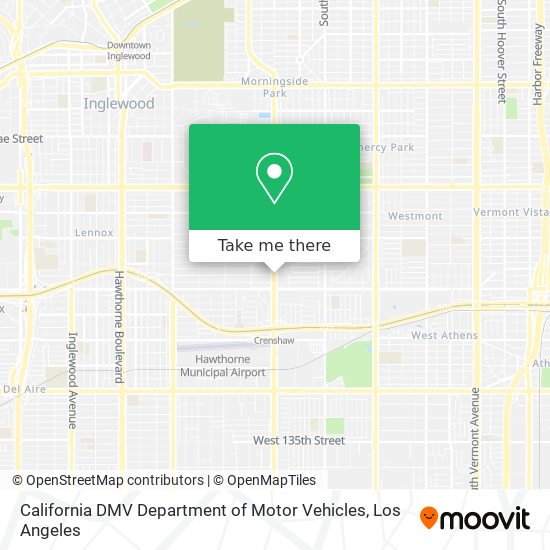 Mapa de California DMV Department of Motor Vehicles