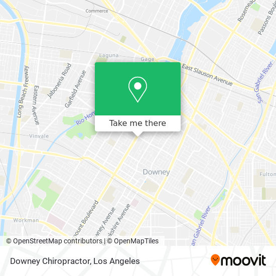 Downey Chiropractor map
