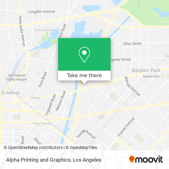 Alpha Printing and Graphics map