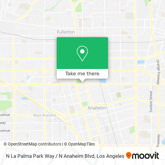 Mapa de N La Palma Park Way / N Anaheim Blvd