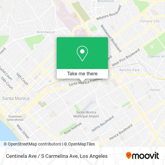 Mapa de Centinela Ave / S Carmelina Ave