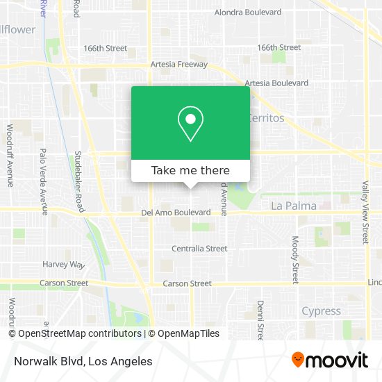 Mapa de Norwalk Blvd