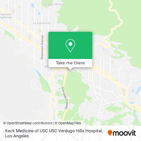 Keck Medicine of USC USC Verdugo Hills Hospital map