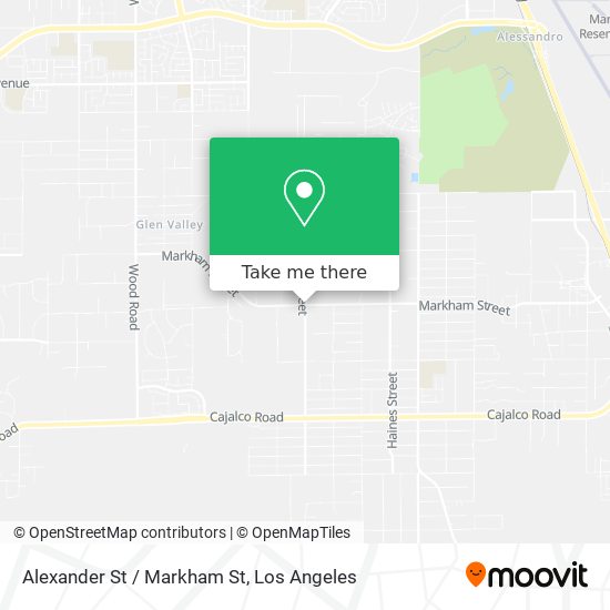 Alexander St / Markham St map