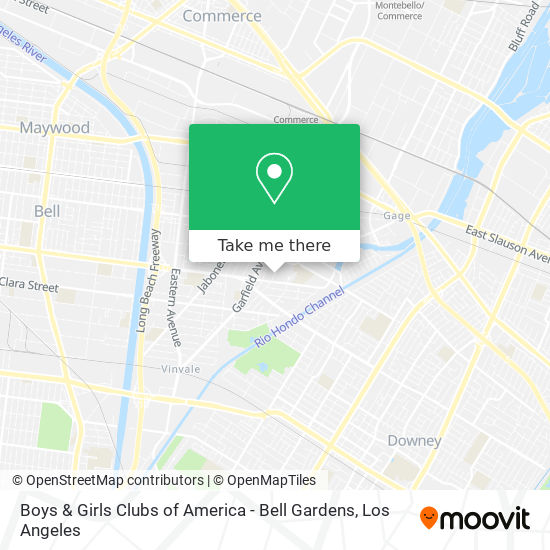 Boys & Girls Clubs of America - Bell Gardens map