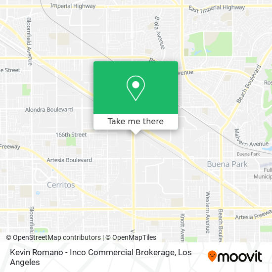 Mapa de Kevin Romano - Inco Commercial Brokerage
