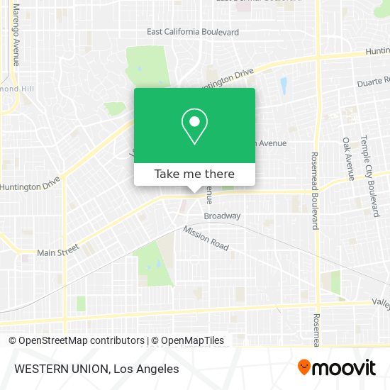 WESTERN UNION map