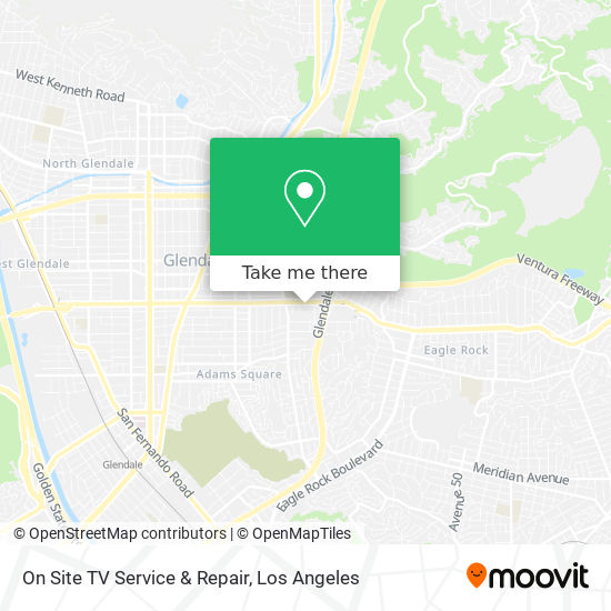 On Site TV Service & Repair map