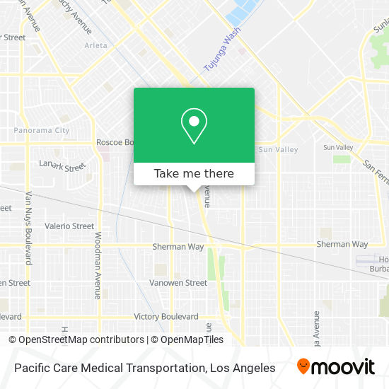 Pacific Care Medical Transportation map