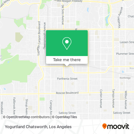 Yogurtland Chatsworth map