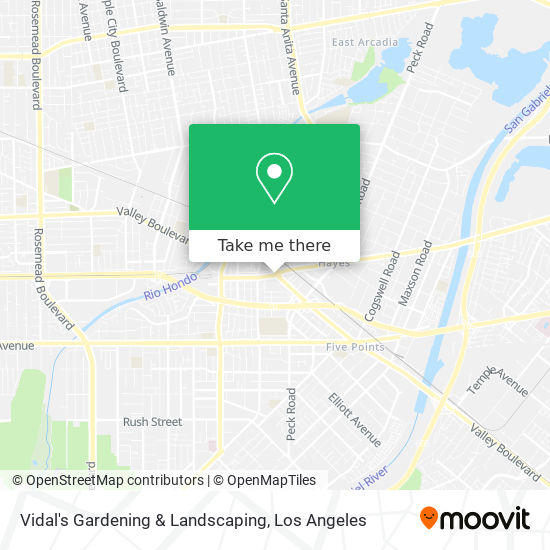 Vidal's Gardening & Landscaping map