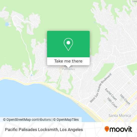 Mapa de Pacific Palisades Locksmith