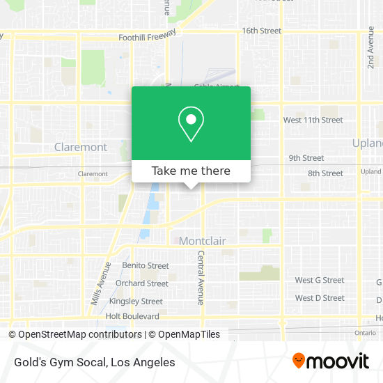 Gold's Gym Socal map