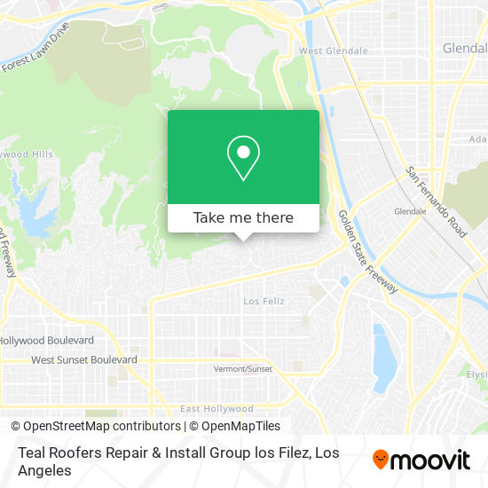 Teal Roofers Repair & Install Group los Filez map