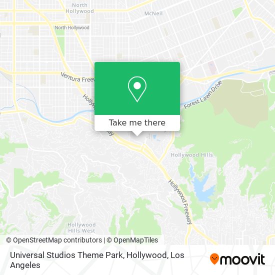 Mapa de Universal Studios Theme Park, Hollywood