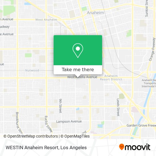 WESTIN Anaheim Resort map