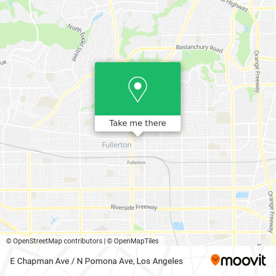 Mapa de E Chapman Ave / N Pomona Ave