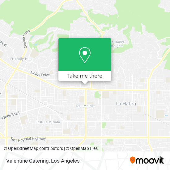 Valentine Catering map