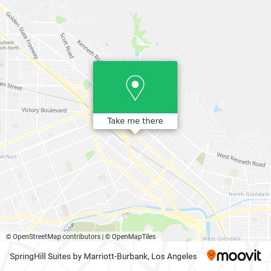 Mapa de SpringHill Suites by Marriott-Burbank