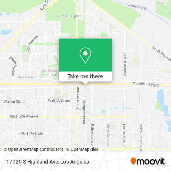17020 S Highland Ave map