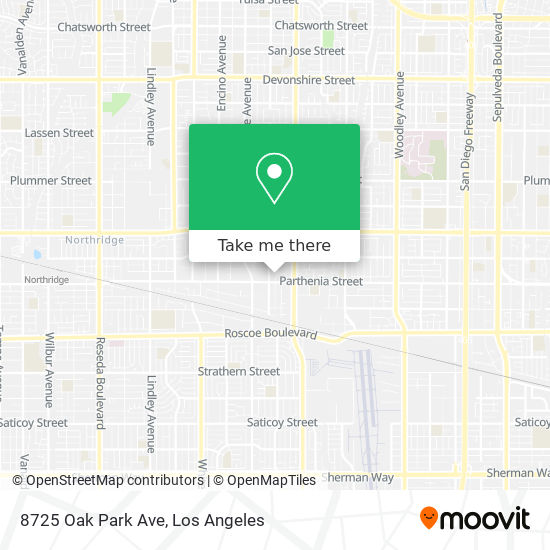 Mapa de 8725 Oak Park Ave