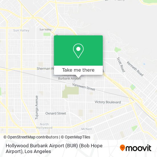 Mapa de Hollywood Burbank Airport (BUR) (Bob Hope Airport)