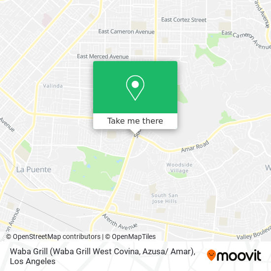 Mapa de Waba Grill (Waba Grill West Covina, Azusa/ Amar)