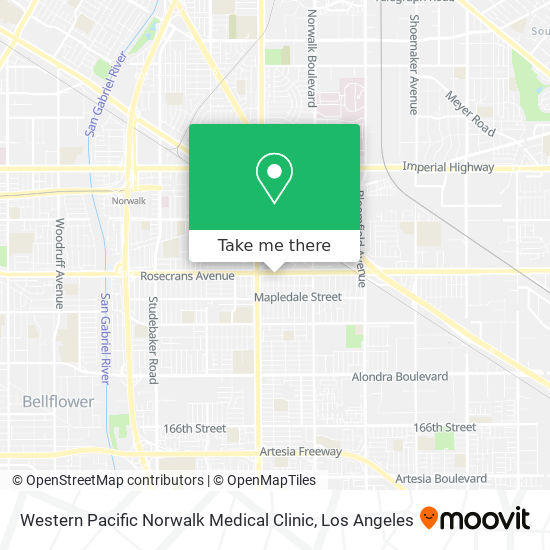 Mapa de Western Pacific Norwalk Medical Clinic