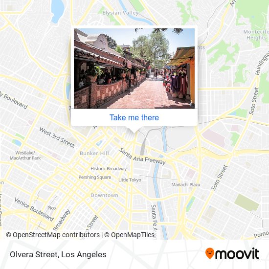 Olvera Street map