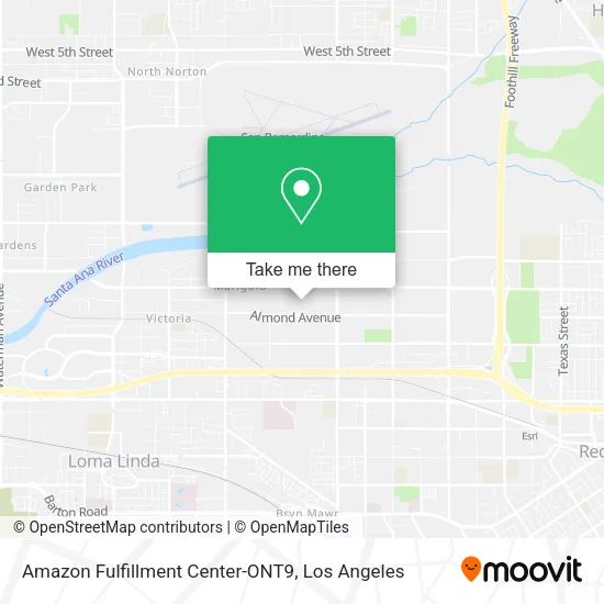 Amazon Fulfillment Center-ONT9 map