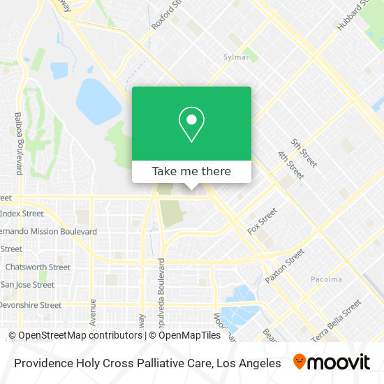 Mapa de Providence Holy Cross Palliative Care