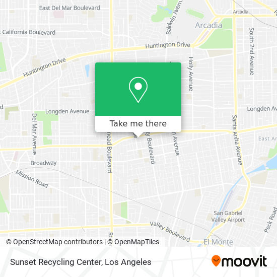 Mapa de Sunset Recycling Center