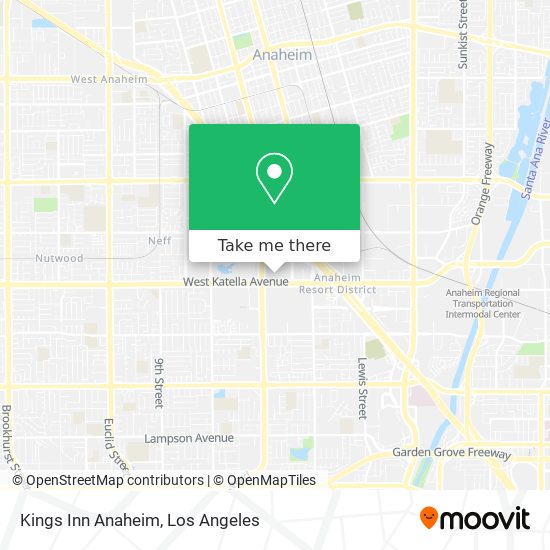 Kings Inn Anaheim map