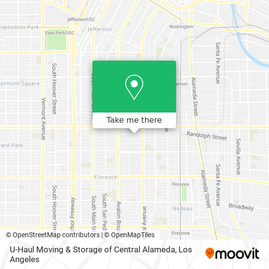 Mapa de U-Haul Moving & Storage of Central Alameda