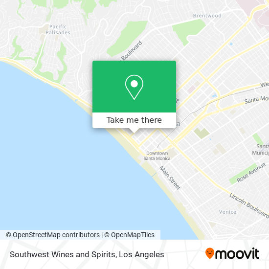 Southwest Wines and Spirits map