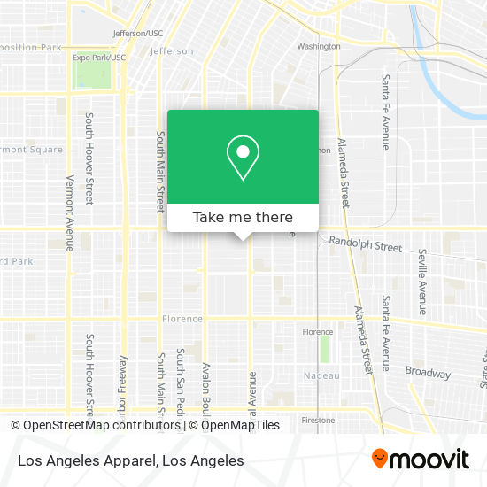 Los Angeles Apparel map