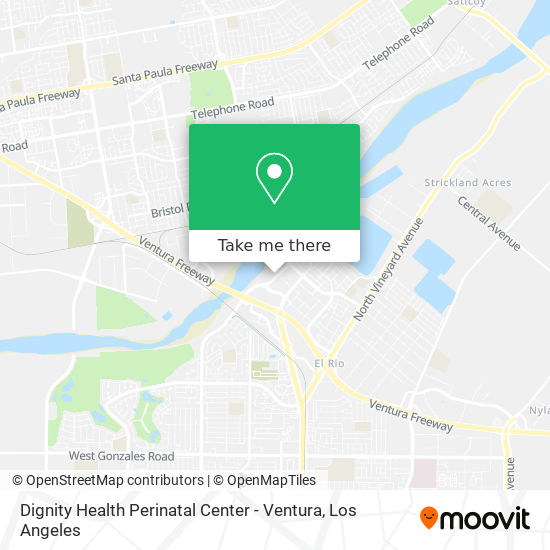 Mapa de Dignity Health Perinatal Center - Ventura