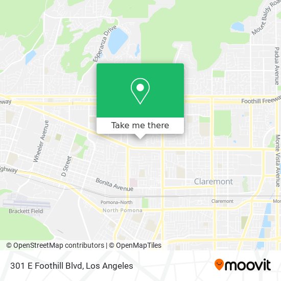301 E Foothill Blvd map