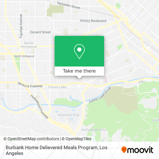 Burbank Home Delievered Meals Program map