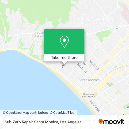Sub-Zero Repair Santa Monica map
